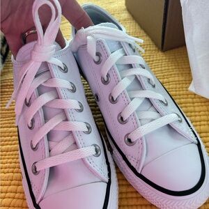 White Leather Converse Sneakers